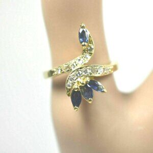 1.02ct Diamond Flower Blue Sapphire Custom Ring